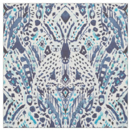 Tecido Tribal Ikat, AMIGO CHEETAH, em Indigo