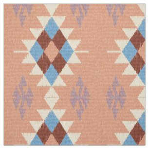 Tecido Tribal Oriental Colorido, Mosaico Asteca