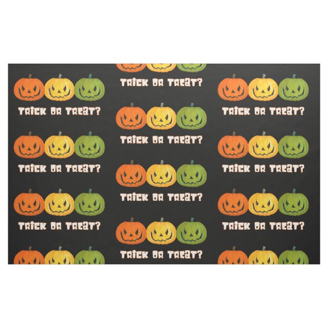 Tecido Trick ou Tratar Jack-O-Lanternas (Fat Quarter)