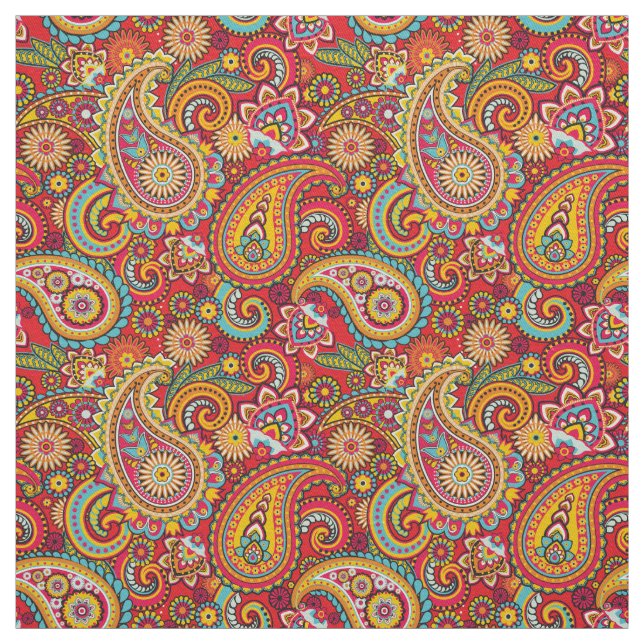 Tecido Trippy Hippy Retro Paisley (Modelo)