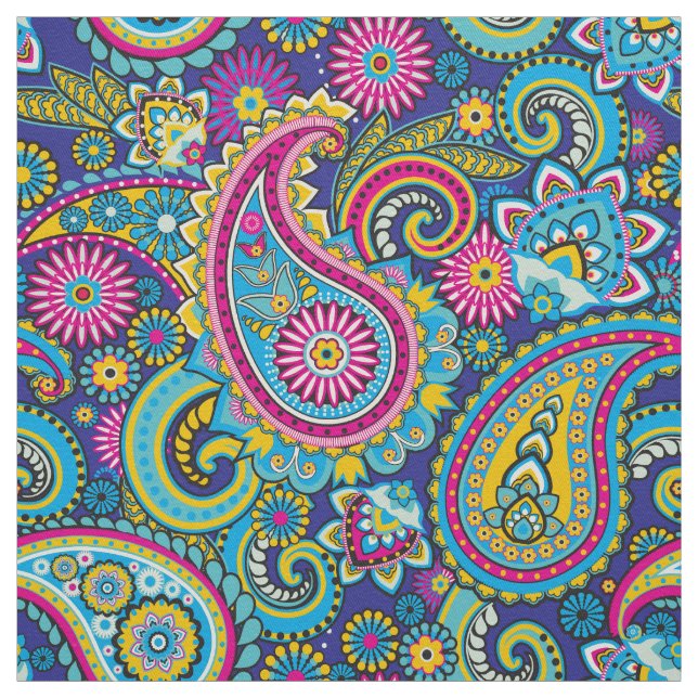 Tecido Trippy Hippy Retro Paisley (Modelo)
