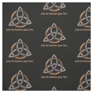 Tecido Triquetra (Brown/prata)