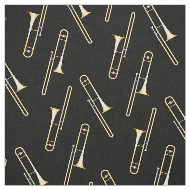 Tecido Trombones Musical Room Decor (Modelo)
