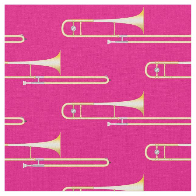 Tecido Trombones Musical Room Decor Pink (Detalhe)