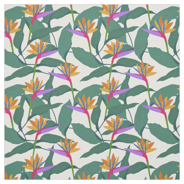 Tecido Tropical Bird of Paradise Floral Pattern (Modelo)