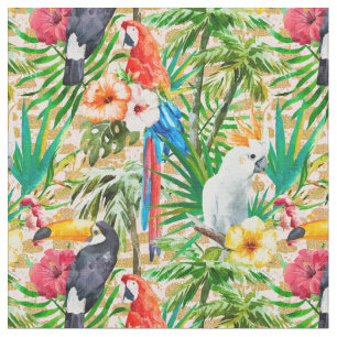 Tecido Tropical Birds
