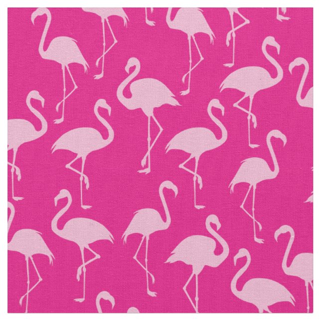 Tecido Tropical de Impressão Flamingo Cor Rosa (Detalhe)