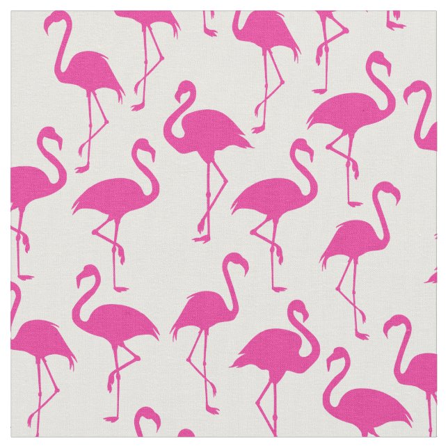 Tecido Tropical de Impressão Flamingo Cor Rosa (Detalhe)