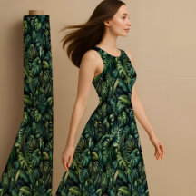 Tropical Monstera Estampa Botânica Verde da Selva