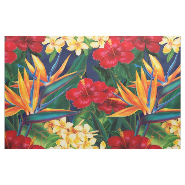 Tecido Tropical Paraísa Havaiana Floral (Fat Quarter)