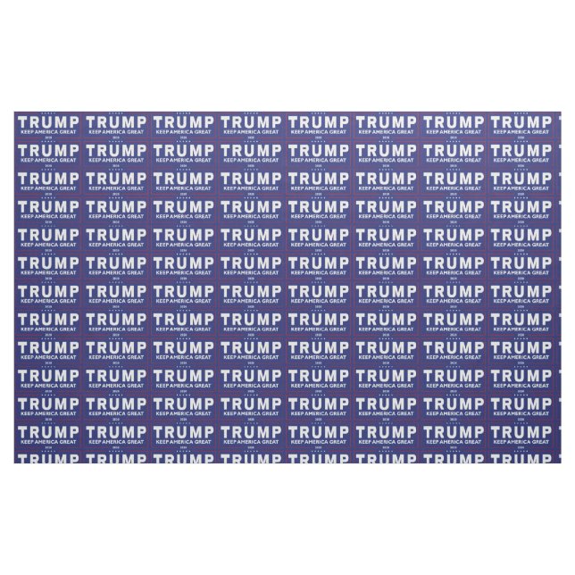 Tecido Trump Keep America Excelente 2020 Blue Background  (Fat Quarter)