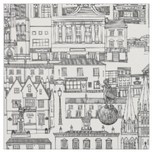 Tecido Truro toile preto branco