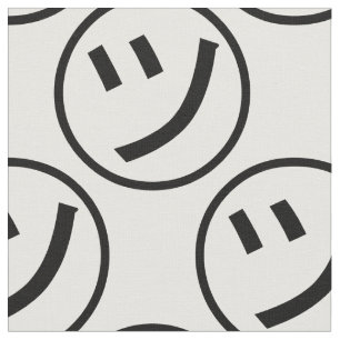 Tecido ㋡ Tsu Kana Katakana sorrindo Emoji / Emoticon
