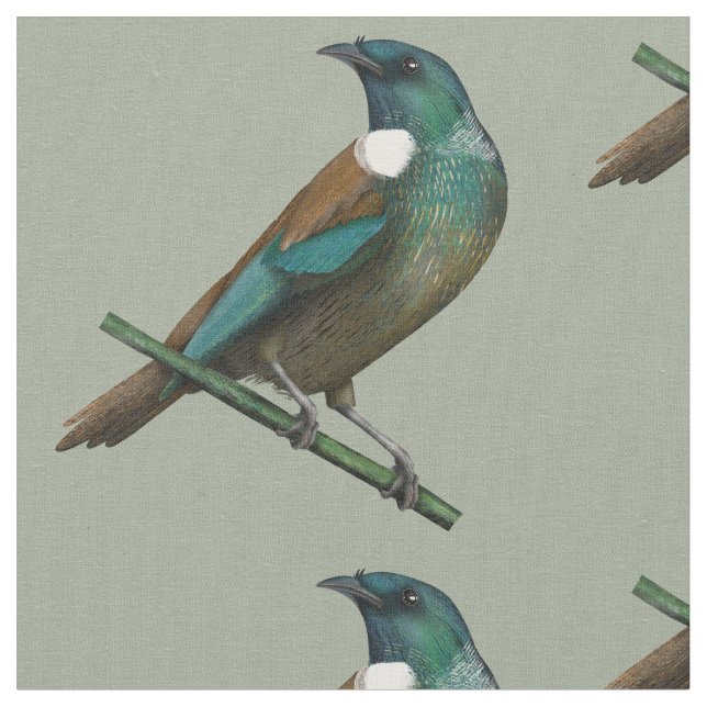 Tecido Tui New Zealands Bird (Detalhe)