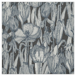 Tecido tulip decay indigo