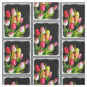 Tecido Tulip Painting - Arte Flor Original