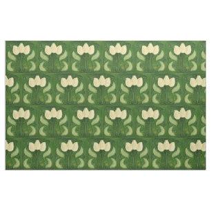 Tecido - Tulipas Brancas com Visual Vintage Meio T