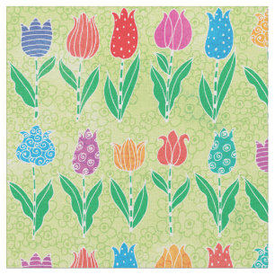 Tecido Tulipas lunáticas