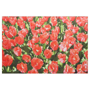 Tecido Tulipas vermelhas