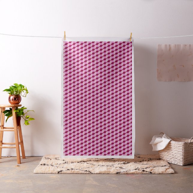 Tecido Tumbling Girly Pink Bloqueia Padrão Invisível (In Situ)