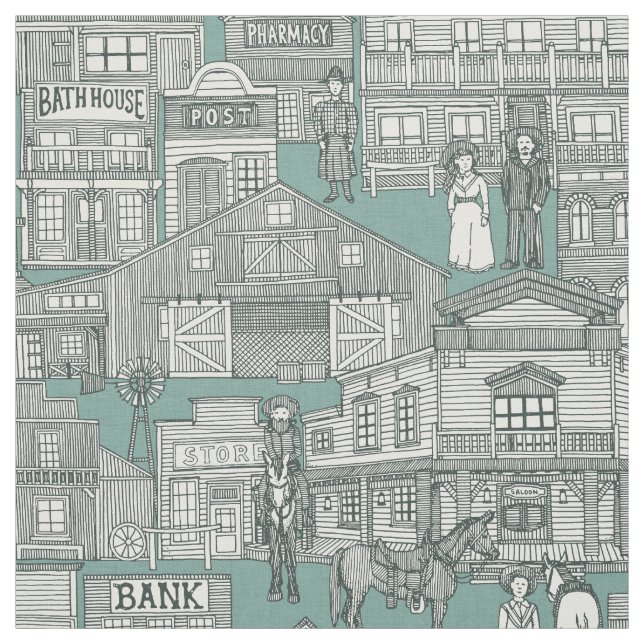 Tecido Tuquesa do deserto da cidade ocidental (Modelo)