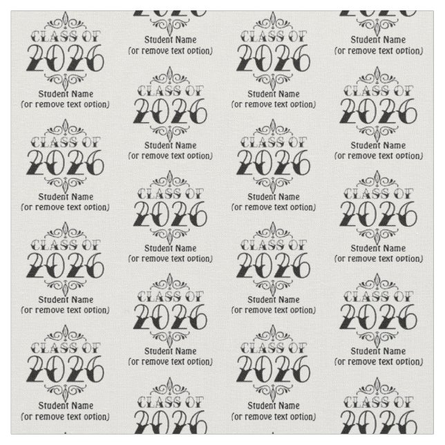 Tecido Turma de Graduação de 2026 em Estilo de Tatuagem (Detalhe)