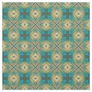 Tecido Turquesa Aztec Aztec Padrão Mosaico Aztec Aztec