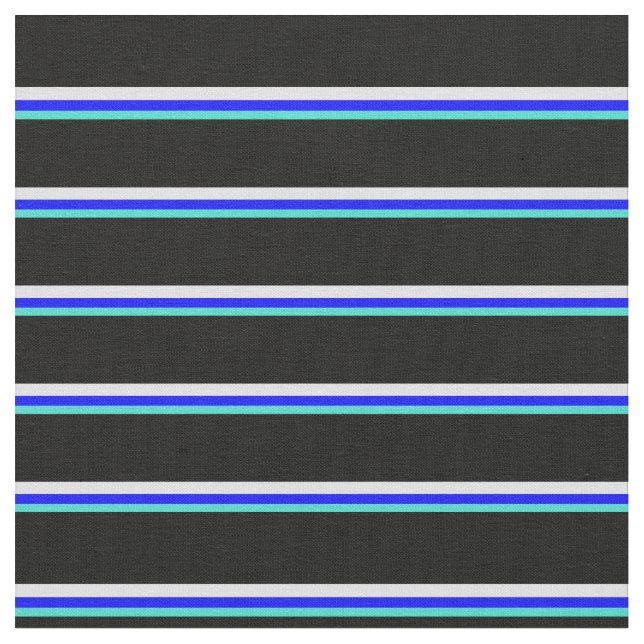 Tecido Turquesa, Azul, Lavanda e Preto (Detalhe)