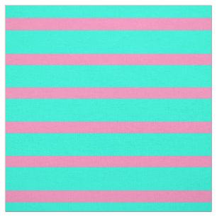 Tecido Turquesa Azul Pastel Ciano E Listras Rosa