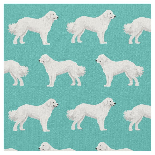 Tecido Turquesa de cães dos Pirinéus Excelentes (Detalhe)