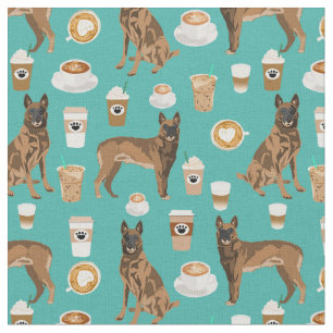 Tecido Turquesa de café de cão belga Malinois