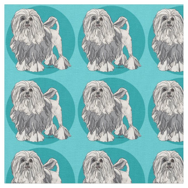 Tecido Turquesa de Lowchen 2 (Detalhe)