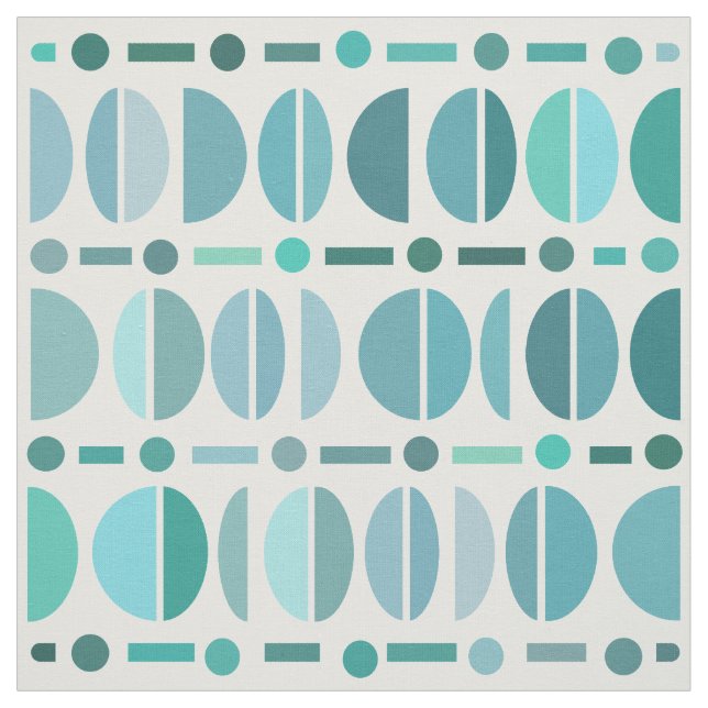 Tecido Turquesa do padrão Boho Retro Bowls (Modelo)