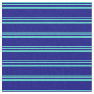 Tecido Turquesa e Padrão Azul Striped