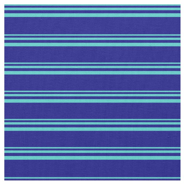 Tecido Turquesa e Padrão Azul Striped (Detalhe)