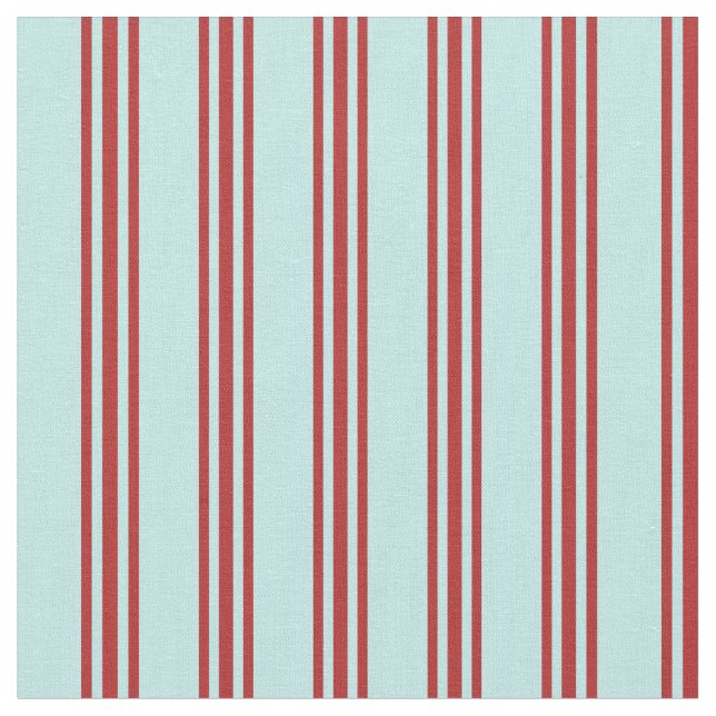 Tecido Turquesa e Padrão Vermelho Colorido de Stripes (Detalhe)