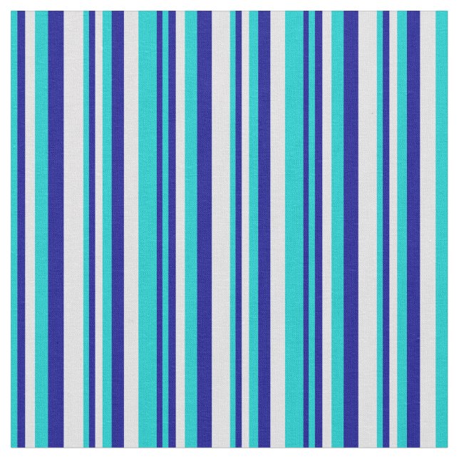 Tecido Turquesa Escura, Azul Escuro e Lavandas (Detalhe)