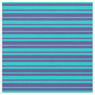 Tecido Turquesa Escura e Rasas Azuis Escuras