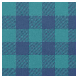 Tecido Turquesa Escura e Xadrez de Gingham Azul Marinho