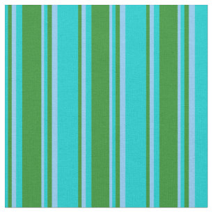 Tecido Turquesa Escura, Verde Florestal e Azul Céu Claro