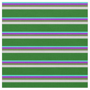 Tecido Turquesa, Violeta, Verde-oliva, Cinzas e Verde-Esc