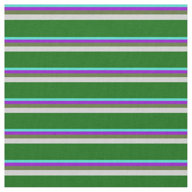 Tecido Turquesa, Violeta, Verde-oliva, Cinzas e Verde-Esc (Detalhe)