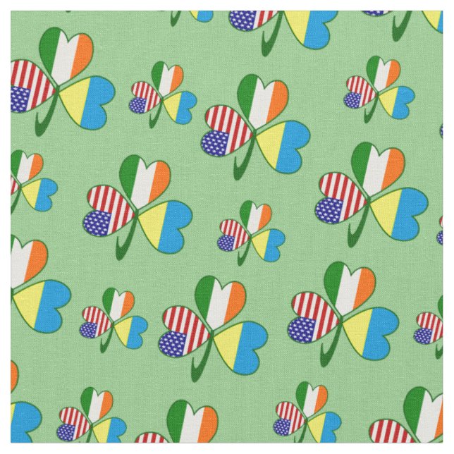 Tecido Ucrânia Irlanda EUA Trevo Bandeira Personalizada (Detalhe)