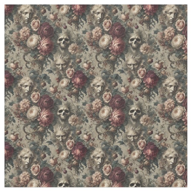 Tecido Um Sangue para segurar - Azulejo Gótico Denso (Detalhe)