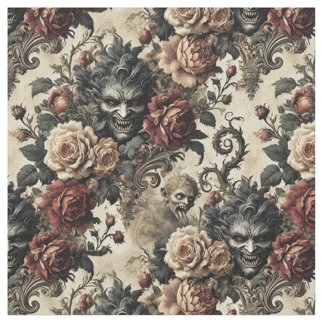 Tecido Um Santuário Selvagem - Azulejo Clássico Gótico (Detalhe)