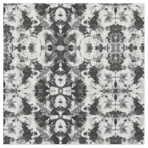 Tecido Um teste padrão branco preto abstrato da aguarela