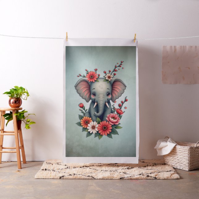 Tecido Um toque do verão: O bebê elefante (In Situ)