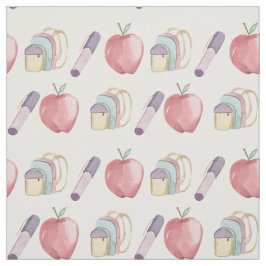 Tecido uma aquarela bonita de volta ao padrão escolar per