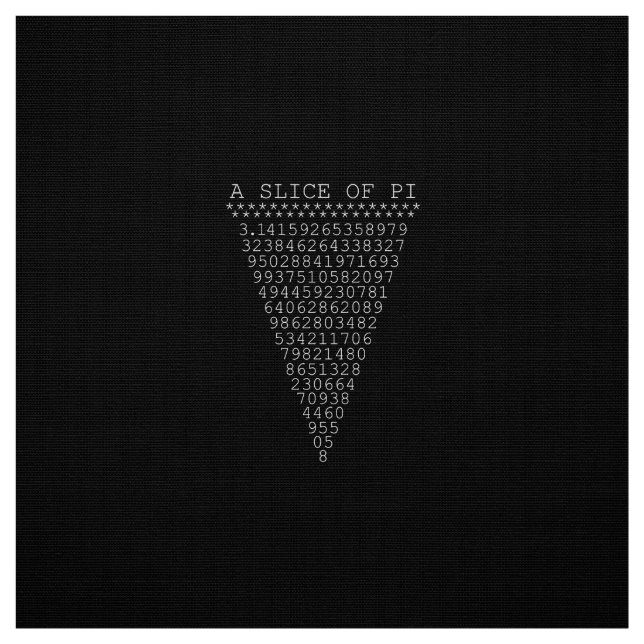 Tecido Uma fatia do triângulo Pi (Modelo)