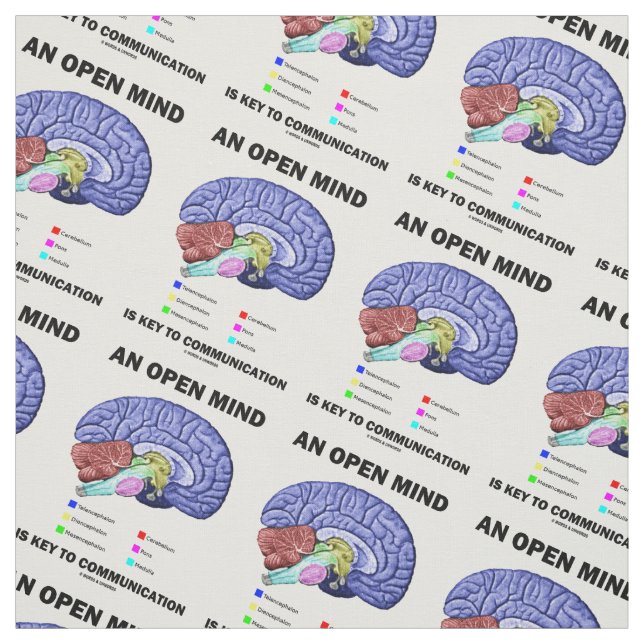 Tecido Uma mente aberta é chave ao cérebro de uma (Modelo)